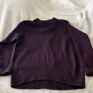 Old Navy Women's Dark Purple Crew Neck Sweater